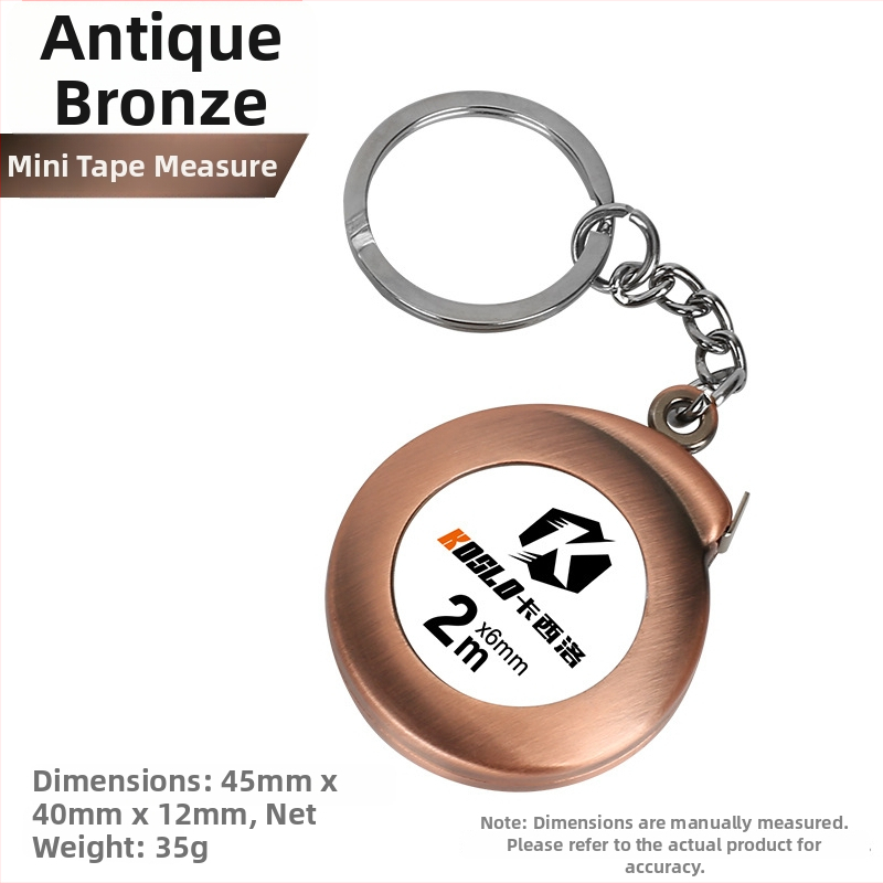 Cassiolo raktų pakabukas su matavimo juostele, 2 m, kišeninis matavimo įrankis