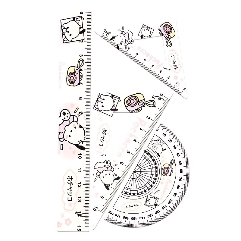 Li cao KBX306B plastmasas lineālu komplekts ar centimetru mērogu, piemērots kā dāvana dzimšanas dienā un izlaidumam