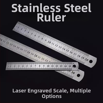 Friendly GBCI Daudzfunkcionāls nerūsējošā tērauda lineāls klasei, biezināts centimetra lineāls zīmēšanai un mērīšanai