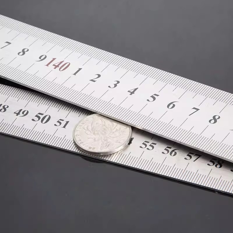 Friendly GBCI Daudzfunkcionāls nerūsējošā tērauda lineāls klasei, biezināts centimetra lineāls zīmēšanai un mērīšanai