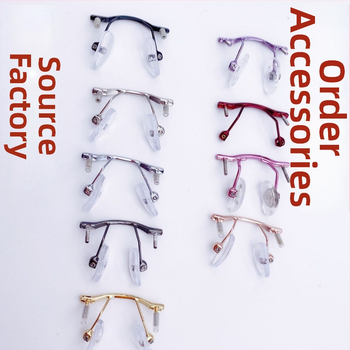 Alumīnija vidējais deguna tilts bezrāmju brillēm, skrūve 1.8 ar gumijas vāciņu, saderīgs ar vienas atveres un universālajām divām atverēm