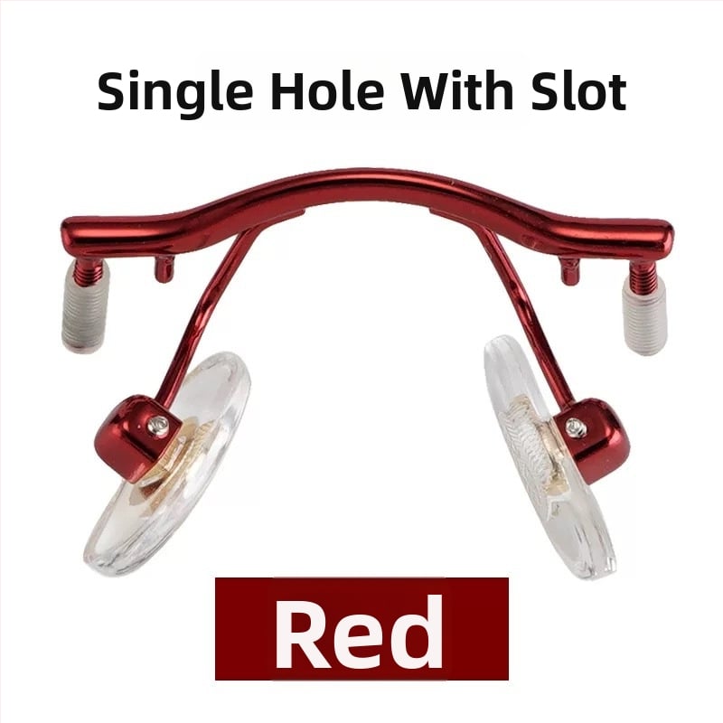 Alumīnija vidējais deguna tilts bezrāmju brillēm, skrūve 1.8 ar gumijas vāciņu, saderīgs ar vienas atveres un universālajām divām atverēm