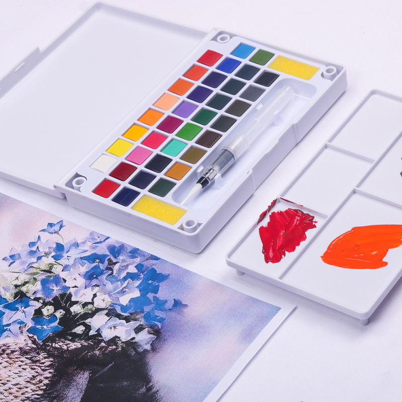 Guašs akvareļu komplekts - zīmols yover; Materiāls: Plastiks; Jauda: 110-325; Iepakojums: 12/18/24/36/48; Piemērošana: akvareļu gleznošana