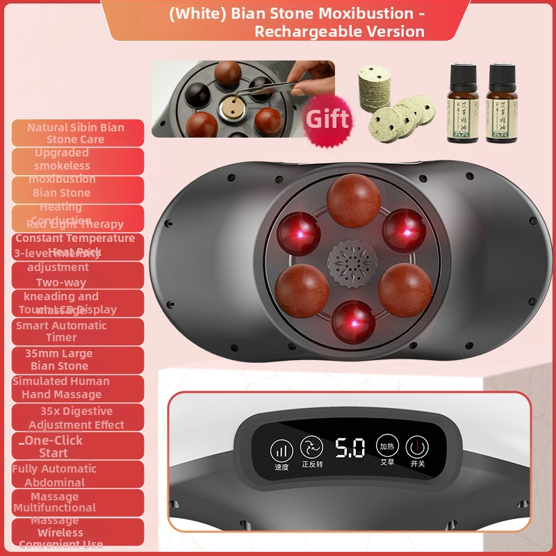 Kõhu massaažija vibratsiooni ja kuuma kompressiooniga, akutoitega, nupp-juhtimisega, mudel HP-688