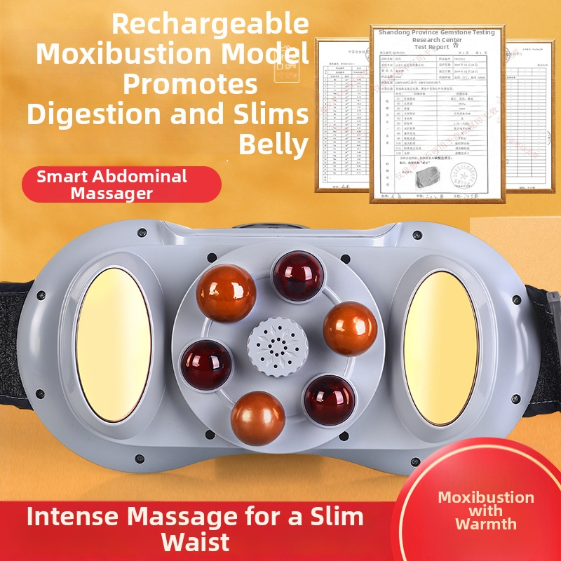 Kõhu massaažija vibratsiooni ja kuuma kompressiooniga, akutoitega, nupp-juhtimisega, mudel HP-688