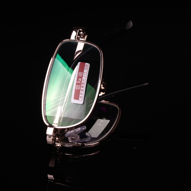 Kaidi 818 naočale za čitanje, vintage stil, potpuno metalni okvir, staklene leće s UV zaštitom i zaštitom od zračenja