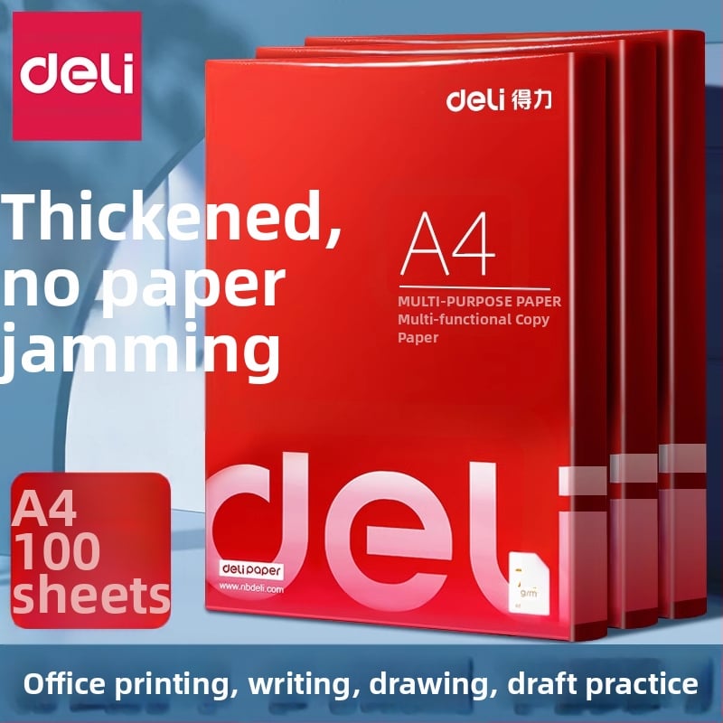 Deli 3562 Kopijoms popierius, 70 g/m², medienos pluoštas, 100 lapų pakuotėje, Suderinamas su visais spausdintuvais