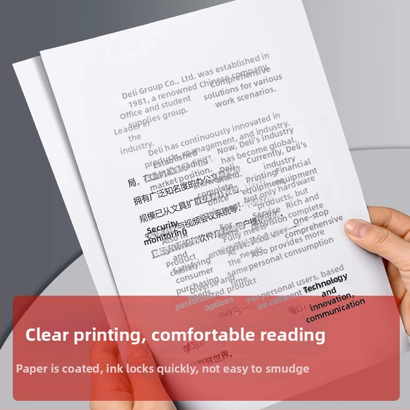 Deli 3562 Kopijoms popierius, 70 g/m², medienos pluoštas, 100 lapų pakuotėje, Suderinamas su visais spausdintuvais