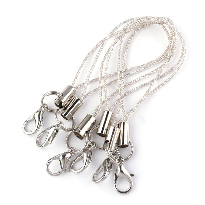 USB diska kulons ar dubultiem gredzeniem un lobster clasp aizdari, metālisks, elektroplatinga