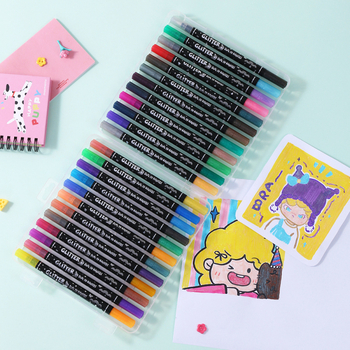 Divpusējs fluorescējošs marķieris ar mīkstu biezu galu – RM-1589, Tinte: citas nokrāsas