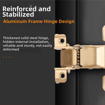 Aliuminio rėmo durų vyrių stiklinėms durims (nerūdijantis plienas; poliruotas paviršius; prekės ženklas Cabegu, yabailong)