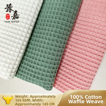 100% bavlnená vafľová tkanina, 165 g/m², vzor ananásové káro