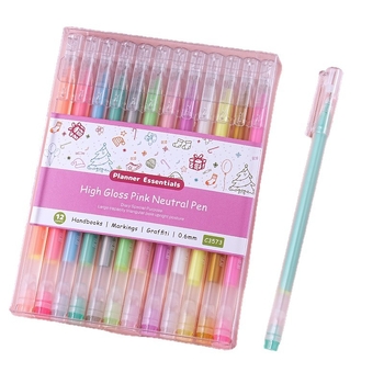 Pastel gelpildspalva ar lielu ietilpību, augsta spīduma izskats, plastmasas korpuss, neizdzēšama