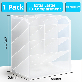 Plastmasas kvadrāts pildspalvu turētājs darbam, slīps ievades dizains, caurspīdīgs, daudzfunkcionāls organizētājs