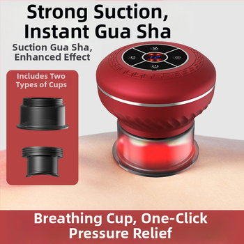 Elektrisks vakuuma apstrādes ierīce ar apkures skrāpēšanas masāžu HS-011, ABS materiāls, uzlādes barošanas režīms, pogu kontrole, temperatūras diapazons 35-50°C