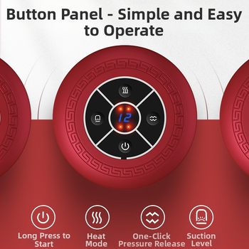 Elektrisks vakuuma apstrādes ierīce ar apkures skrāpēšanas masāžu HS-011, ABS materiāls, uzlādes barošanas režīms, pogu kontrole, temperatūras diapazons 35-50°C