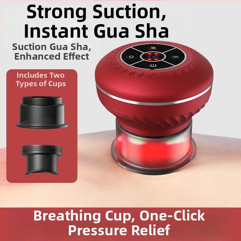 Elektrisks vakuuma apstrādes ierīce ar apkures skrāpēšanas masāžu HS-011, ABS materiāls, uzlādes barošanas režīms, pogu kontrole, temperatūras diapazons 35-50°C