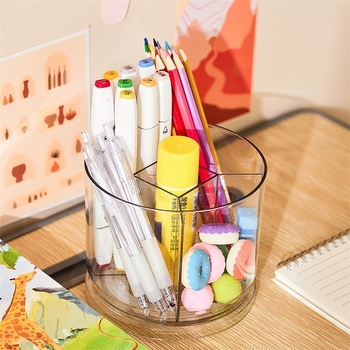 Okretni držač olovaka, kružnog oblika, PET materijal, Model 2242, Prilagodljiv logotip