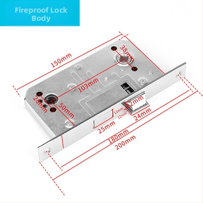 Ugniages durų rankena iš nerūdijančio plieno su apvaliu vamzdžio profiliu – CB-SIA, rankena su spyna ugniams durims ir evakuacijai, šiuolaikiškas minimalistinis stilius
