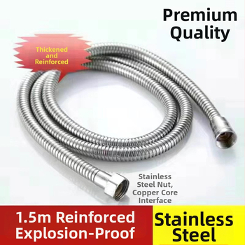 Nerūdijančio plieno dušo žarna su spyruokliniu korpusu, vario šerdimi, 4 taškų dušo vamzdis, tiesioginė instaliacija