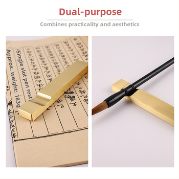 Copper Shantang varinis Paperweight ir šepetėlių laikiklis kaligrafijai, stalo dekoras, Modelis: Paperweight