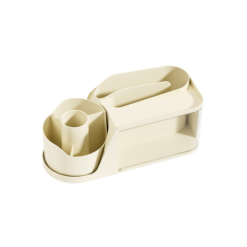 Okretni organizator olovaka s odjeljcima — plast PS+PET+PP, kapacitet 2 L, višenamjenski stolni organizator, moderan minimalistički stil