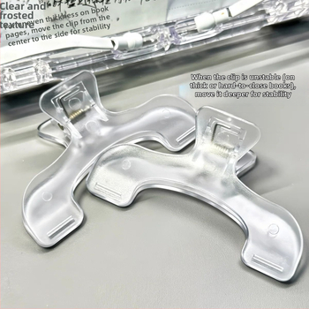 Akrilo klipsas užrašams ir knygoms, plastmasinė konstrukcija, studentams