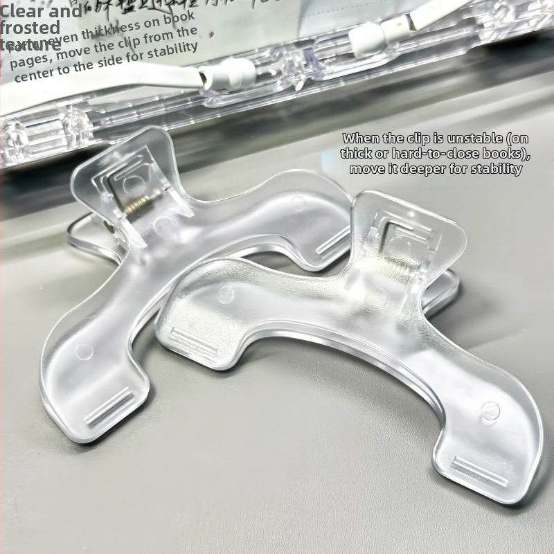Akrilo klipsas užrašams ir knygoms, plastmasinė konstrukcija, studentams