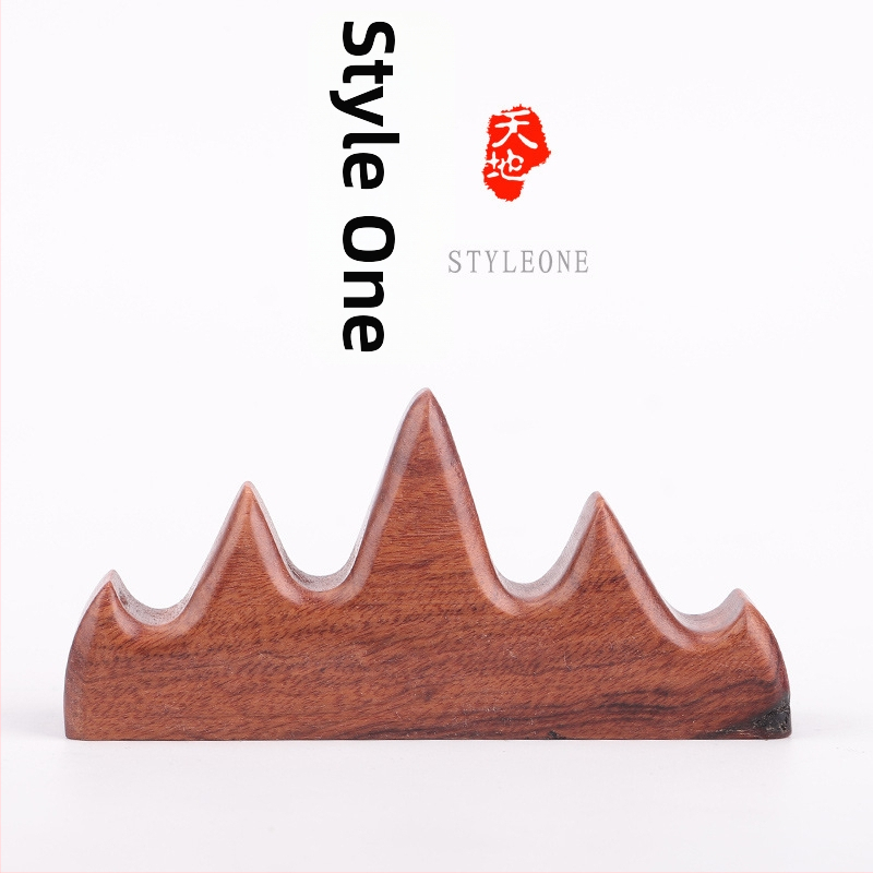 Medinis rašiklio ir šepetėlio laikiklis, Five Finger Mountain modelis, prekės kodas 521, kaligrafijos aksesuaras, pritaikymas galimas