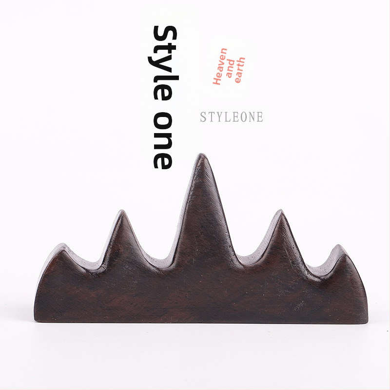 Medinis rašiklio ir šepetėlio laikiklis, Five Finger Mountain modelis, prekės kodas 521, kaligrafijos aksesuaras, pritaikymas galimas