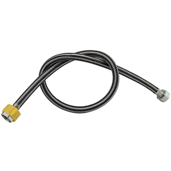 Ανοξείδωτος σωλήνας με πλεγμένη από σύρμα επένδυση για βρύση και θερμοσίφωνα, DN15, 1.0 MPa, -15 έως 90°C, με βιδωτή σύνδεση