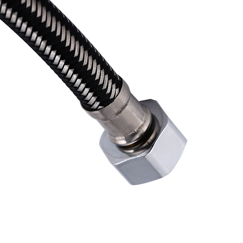 Ανοξείδωτος σωλήνας με πλεγμένη από σύρμα επένδυση για βρύση και θερμοσίφωνα, DN15, 1.0 MPa, -15 έως 90°C, με βιδωτή σύνδεση