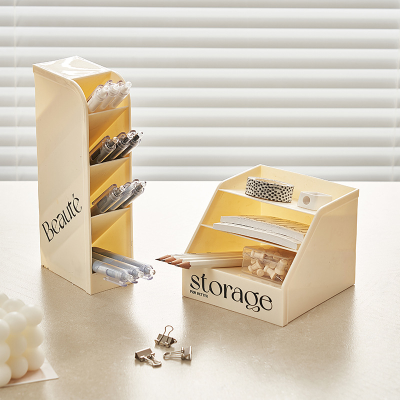 Stolni držač olovaka s mrežastim dizajnom, PP plast, kapacitet 1 L, za uredske potrepštine i kozmetiku