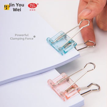 Värviline pikk sab-klips käsiraamatu hoidjale, plastikust ja metallist konstruktsioon, mitmekülgne dokumentide korraldaja