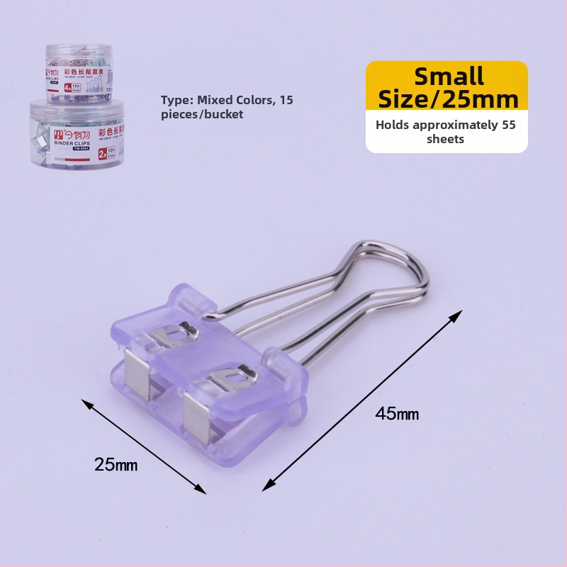 Värviline pikk sab-klips käsiraamatu hoidjale, plastikust ja metallist konstruktsioon, mitmekülgne dokumentide korraldaja