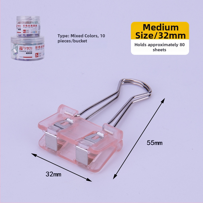 Värviline pikk sab-klips käsiraamatu hoidjale, plastikust ja metallist konstruktsioon, mitmekülgne dokumentide korraldaja