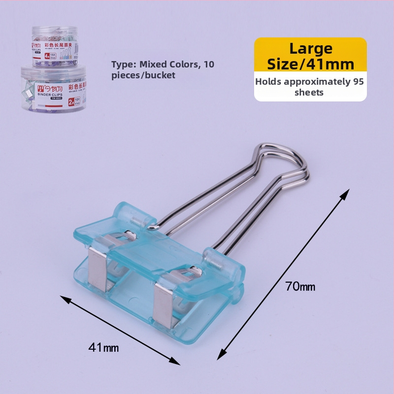 Värviline pikk sab-klips käsiraamatu hoidjale, plastikust ja metallist konstruktsioon, mitmekülgne dokumentide korraldaja