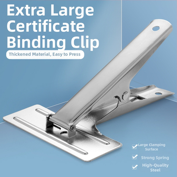 Klip na faktúry pre účtovné dokumenty - Nerezová oceľ, model 0001, Jednorazové balenie