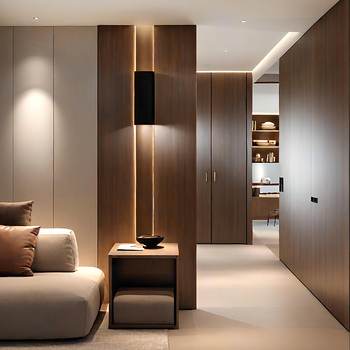 Panou perete din șpan de lemn cu cărbune de bambus — fără cusături, panou decorativ de perete