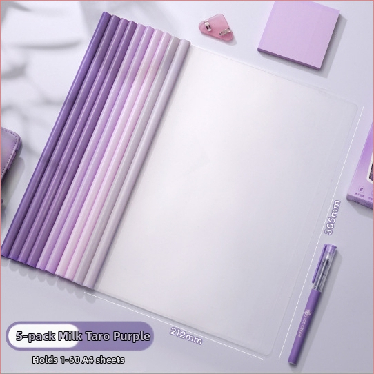 Dokumentų byla su traukimo strypo klipu, PP medžiaga, sustiprinta konstrukcija, logotipo spausdinimo galimybė