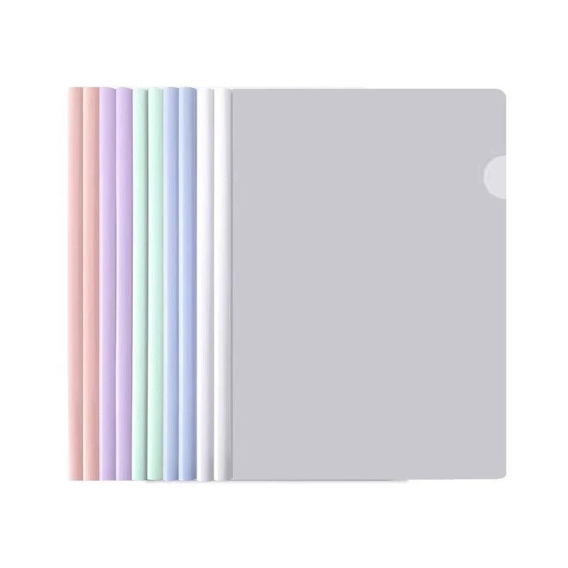 Mapă cu clemă de tragere, clip transparent, material PP, design îngroșat, logo personalizabil