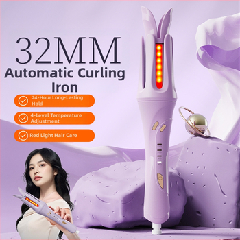 Automatinis plaukų garbanavimo prietaisas su titano-turmalino danga, 4 temperatūros režimai, 35W, 220V, laidinis