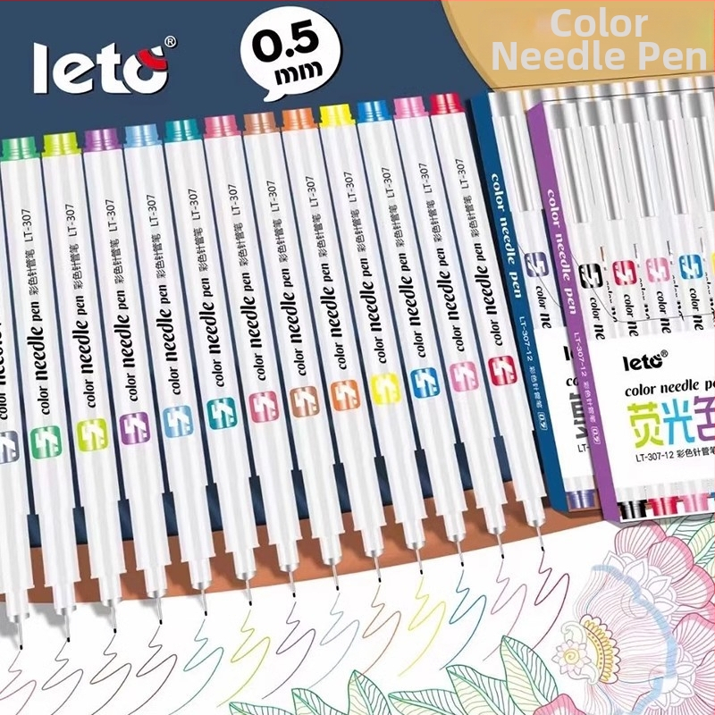 Le Tu LT-307 Hook-Line rašiklis, 0,5 mm antgalis, Minimalistinės serijos, PP korpusas, nėra ištrinamas, personalizacijos palaikymas