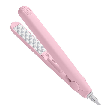 Mini plaukų tiesintuvą bendrabutyje su keraminėmis plokštelėmis – greitas įšilimas, dviguba naudojimo galimybė: tiesinimas ir garinimas, plastinis korpusas, maitinimas laidu AC 220V 20W