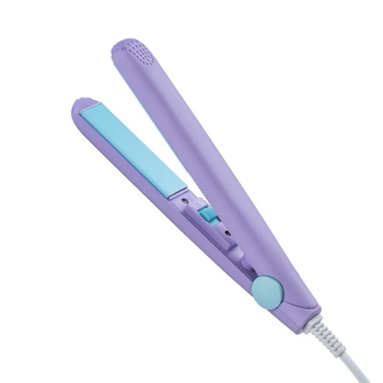 Mini plaukų tiesintuvą bendrabutyje su keraminėmis plokštelėmis – greitas įšilimas, dviguba naudojimo galimybė: tiesinimas ir garinimas, plastinis korpusas, maitinimas laidu AC 220V 20W