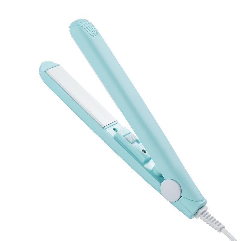 Mini plaukų tiesintuvą bendrabutyje su keraminėmis plokštelėmis – greitas įšilimas, dviguba naudojimo galimybė: tiesinimas ir garinimas, plastinis korpusas, maitinimas laidu AC 220V 20W
