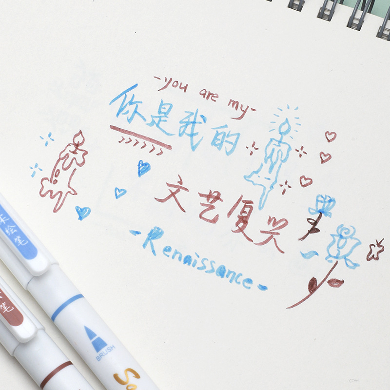 BESTDI Mekano četkasto pero RM-1583 za umjetnički dnevnik, tanke linije, mek vrh i kaligrafija