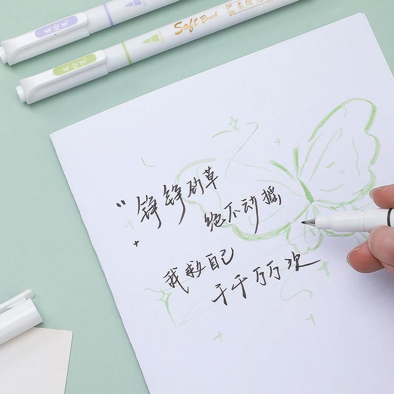 BESTDI Mekano četkasto pero RM-1583 za umjetnički dnevnik, tanke linije, mek vrh i kaligrafija