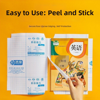 Permatomas knygų dangtelis studentams, iš plastiko, tinkamas kaip dovana