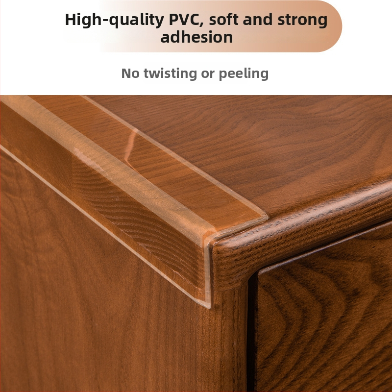 Mēbelēm paredzēts PVC stūru aizsargs, caurspīdīgs, 2 mm biezums, garumi 1/2/3/5 m